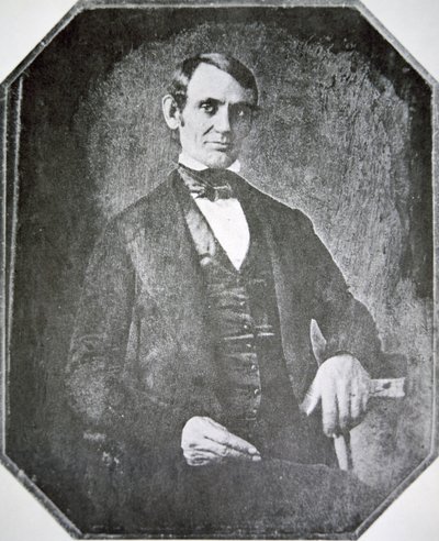 Abraham Lincoln (1809-65) 37 yaşında Kongre üyesi olarak by American Photographer