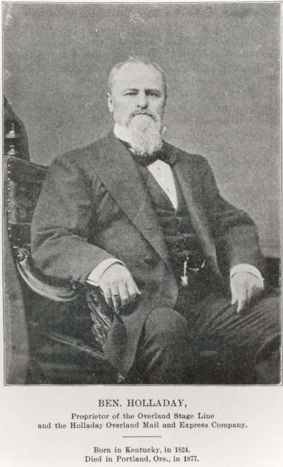 Ben Holladay (1824-77) (s/b fotoğraf) by American Photographer