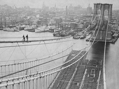 Brooklyn Köprüsü, 1883 by American Photographer