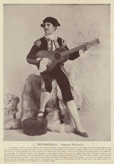 C Brignardello, Cezayirli Müzisyen by American Photographer