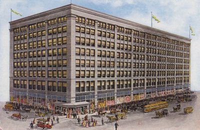 Chicago: Siegel, Cooper and Co, State ve Van Buren Caddeleri (renkli fotoğraf) by American Photographer