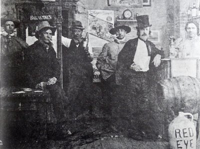 Sakat Creek Barroom, 1898 by American Photographer