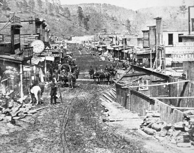 Deadwood, Dakota Bölgesi, 1877 dolayları (s/b fotoğraf) by American Photographer