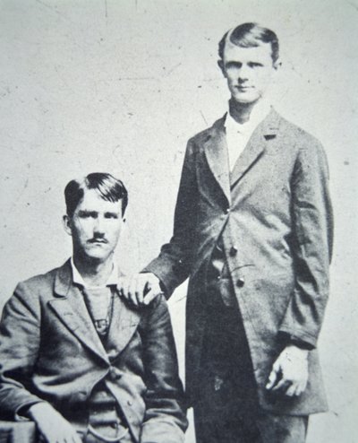 Frank (1843-1915) ve Jesse James (1847-82) 1870 dolayları (s/b fotoğraf) by American Photographer