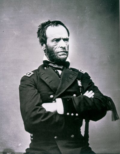 General William T. Sherman (1820-91) (s/b fotoğraf) by American Photographer
