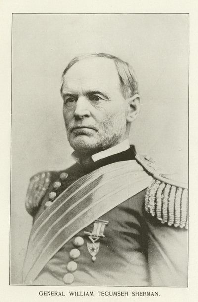 General William Tecumseh Sherman (siyah beyaz fotoğraf) by American Photographer