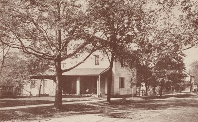 "Minerva "nın Evi, İlk Kadın Edebiyat Kulübü, New Harmony, Indiana (b/w fotoğraf) by American Photographer