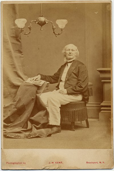Horace Greeley (1811-72), ABD'li politikacı ve gazete editörü, fotoğraf JH Kent, Brockport, New York (albüm fotoğrafı) by American Photographer