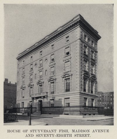 Stuyvesant Fish Evi, Madison Avenue ve Yetmiş Sekizinci Cadde (s/b fotoğraf) by American Photographer