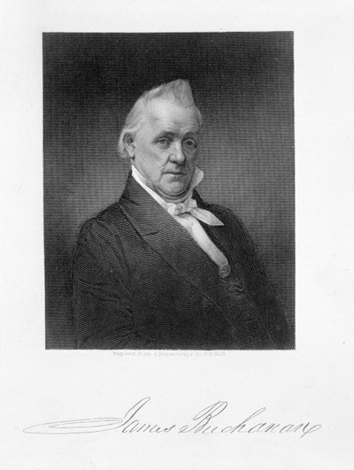 James Buchanan, Henry Bryan Hall (1800-84) tarafından bir dagerreyotipinden sonra oyulmuş by American Photographer