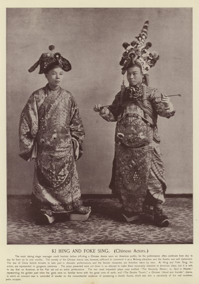 Ki Hing ve Foke Sing, Çinli Aktörler by American Photographer