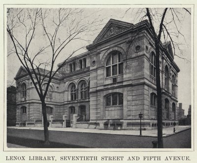 Lenox Kütüphanesi, Seventieth Street ve Fifth Avenue (s/b fotoğraf) by American Photographer