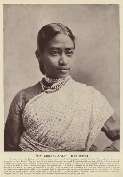 Bayan Theresa Joseph, Doğu Hindistan by American Photographer