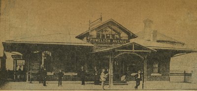 Gazete kupürü: Powelton Avenue Station, Pensilvanya, ABD, 1896 (fotoğraf baskısı) by American Photographer