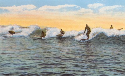 Sörf Yarışçıları, Hawaii (renkli fotoğraf) by American Photographer