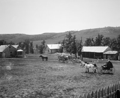 The Haylie Ranch, Crook County, Wyoming, 1890 dolayları (s/b fotoğraf) by American Photographer