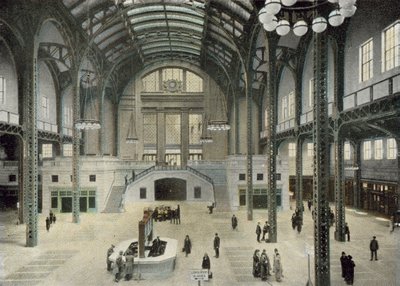 Tren Yolculuğu, Chicago Union İstasyonu (renkli fotoğraf) by American Photographer