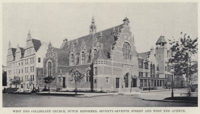 West End Collegiate Church, Dutch Reformed, Yetmiş Yedinci Cadde ve West End Caddesi (s/b fotoğraf) by American Photographer