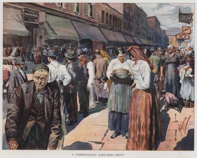 Bir Kozmopolit Doğu Yakası Grubu (renkli taş) by American School