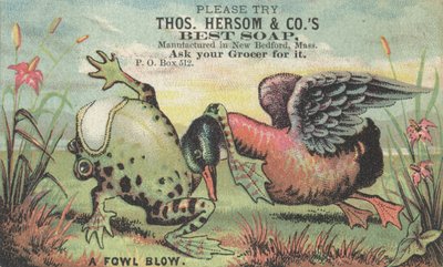 Bir Fowl Blow, Thos için reklam. Hersom & Cos En İyi Sabun, c.1880 by American School