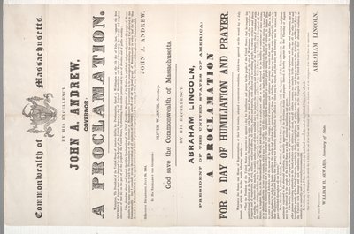 Aşağılanma ve dua günü için bir Bildiri, 28 Temmuz 1864 by American School