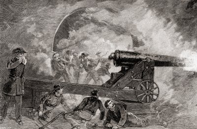 12-14 Nisan Fort Sumter Muharebesi'ndeki bombardıman sırasında bir kazamat by American School
