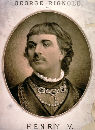 Henry V olarak George Rignold için Reklam by American School
