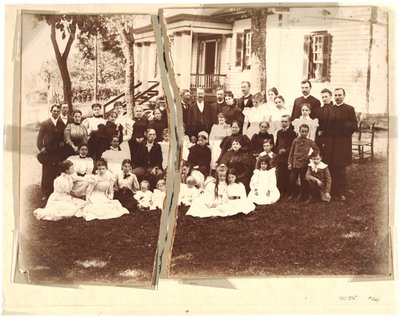 Archer ailesinin albumen (sepya fotoğrafı) by American School