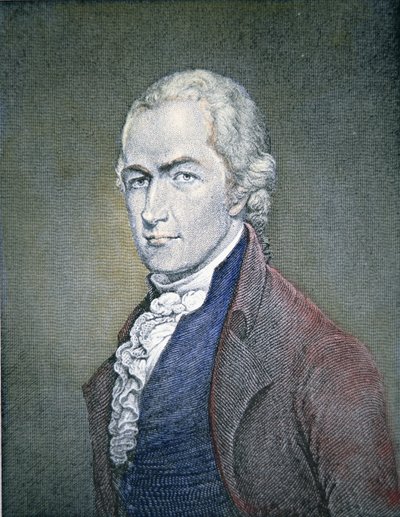 Alexander Hamilton (1755-1804) (renkli gravür) by American School