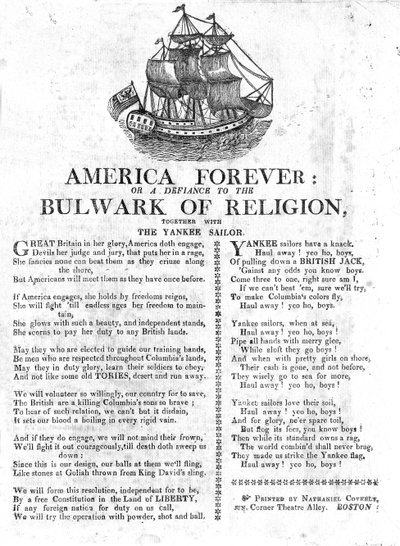 Sonsuza Kadar Amerika veya Yankee Sailor ile birlikte Din Siperine Meydan Okuma (gazete) by American School