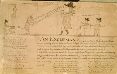 Bir Exciseman, c.1790 (çizim) by American School