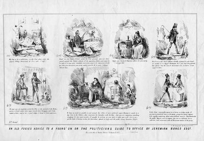 Bir genç adama eski bir sisli tavsiyesi veya politikacılar ofis rehberi Jeremiah Banks Esq., TW Strong tarafından yayınlandı, New York, c.1852 by American School