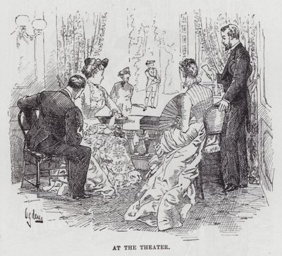 Tiyatroda (gravür) by American School