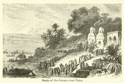 Patna yakınlarındaki Ganj kıyıları by American School