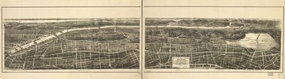 New York şehrinin 23. ve 24. bölgelerinin, New York ve Harlem Demiryolunun batısında yer alan ve Manhattan Adası'nı Harlem Nehri'nin kuzeyindeki park sistemine bağlayan Grand Boulevard ve Concourse'un kuş bakışı görünümü by American School