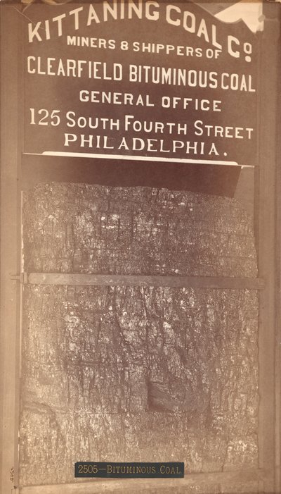 Bitümlü Kömür, Kittaning Coal Co.s Sergisi, 1876 (gümüş albümen baskı) by American School