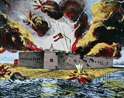 Fort Pulaski Bombardımanı, Cockspur Adası, Georgia by American School