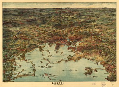Boston ve çevresi, c.1905 by American School