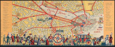 Boston bir göz atma şehridir: ne görmeli ve ziyaretinizden nasıl keyif alırsınız, c.1935-45 (renkli taş) by American School