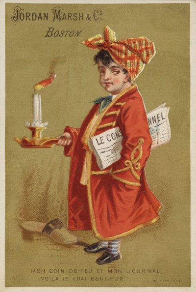 Yanan mum taşıyan gazeteli çocuk by American School