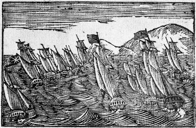 Parlak Deniz Zaferi, borda illüstrasyonu by American School