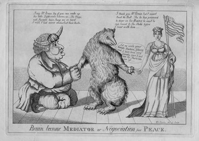 Bruin barış için arabulucu veya müzakereci oldu, c.1813 by American School