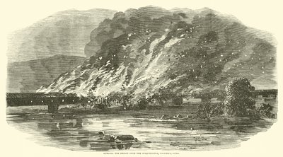 Susquehanna üzerindeki köprüyü yakmak, Columbia, Penn, Haziran 1863 by American School