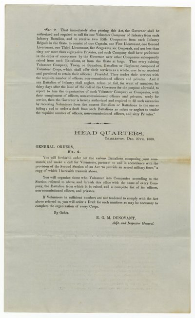 27 Aralık 1860 No.lu Genel Emir kapsamında gönüllüler için çağrı by American School