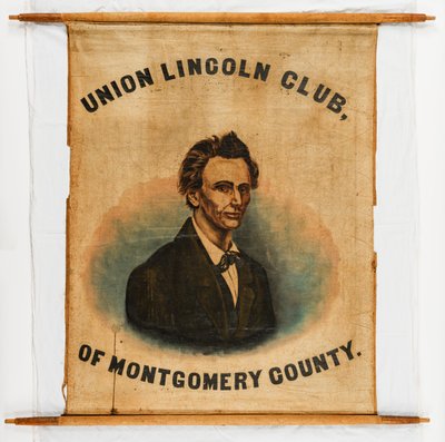 Abraham Lincoln, Montgomery County için kampanya afişi by American School