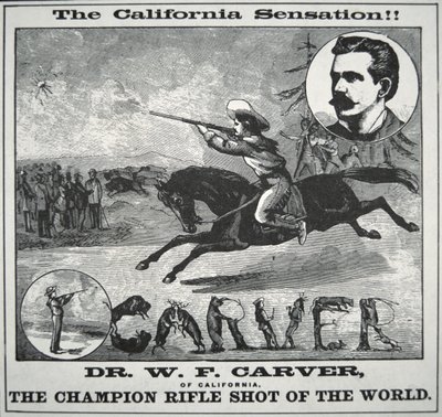 Doc Carver (1840-1927) c.1885 (gravür) içeren 