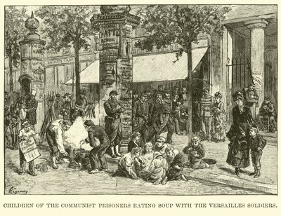 Komünist mahkumların çocukları Versailles askerleriyle çorba içiyor by American School