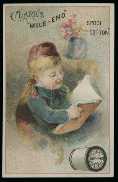 Clark'ın Mile-End Spool Pamuk Ticaret Kartı by American School