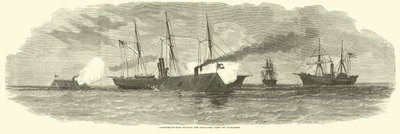 Konfederasyon, abluka filosunu Charleston açıklarında meşgul ediyor, Ocak 1863 by American School