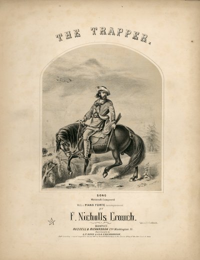 The Trapper için maç cetvelinin kapağı, 1857 by American School